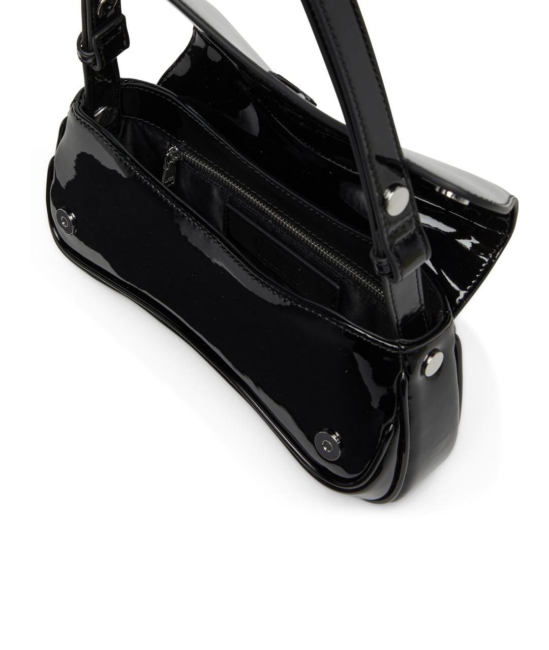 DIESEL Черная сумка через плечо из искусственной кожи, фото 5