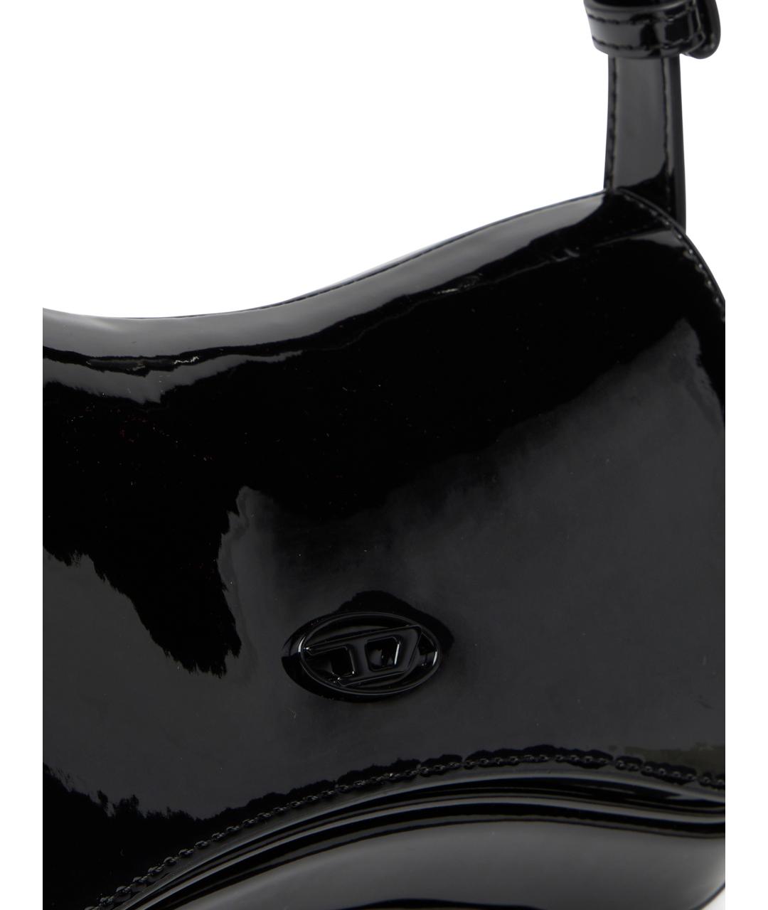 DIESEL Черная сумка через плечо из искусственной кожи, фото 6