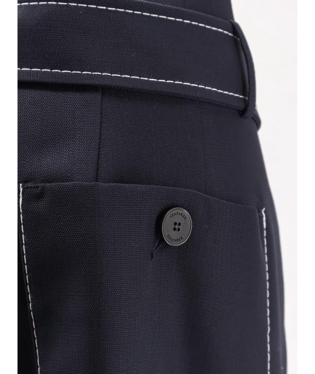 SEAFARER Черные прямые брюки, фото 3