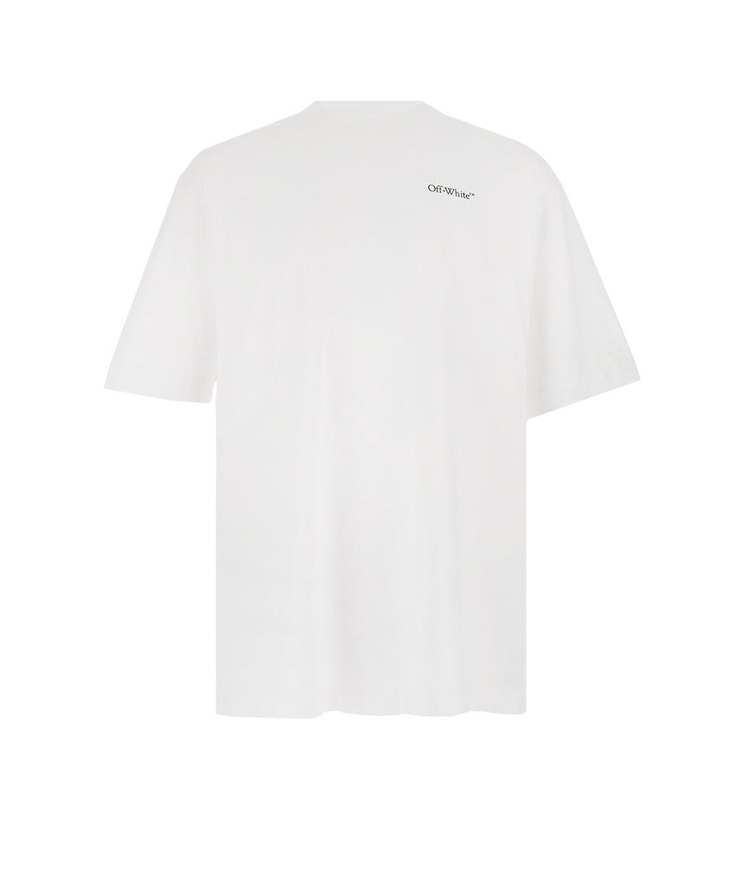 OFF-WHITE Белая хлопковая футболка, фото 1