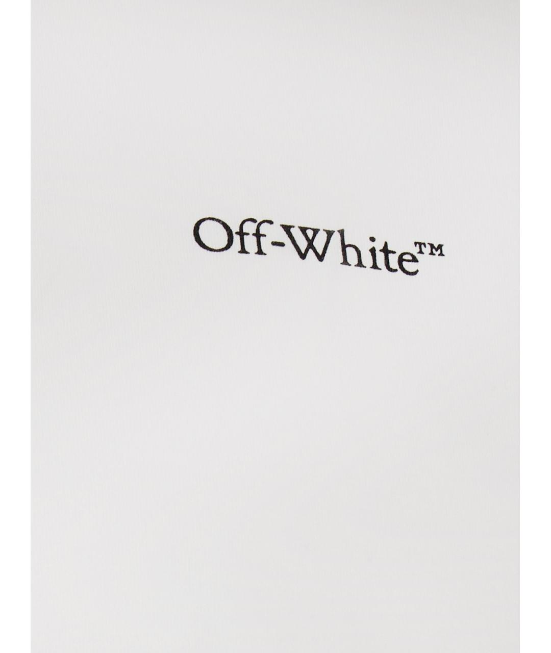 OFF-WHITE Белая хлопковая футболка, фото 3