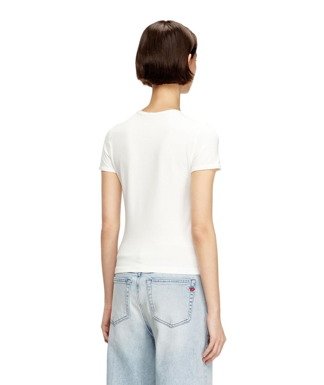 DIESEL Белая хлопковая футболка, фото 3