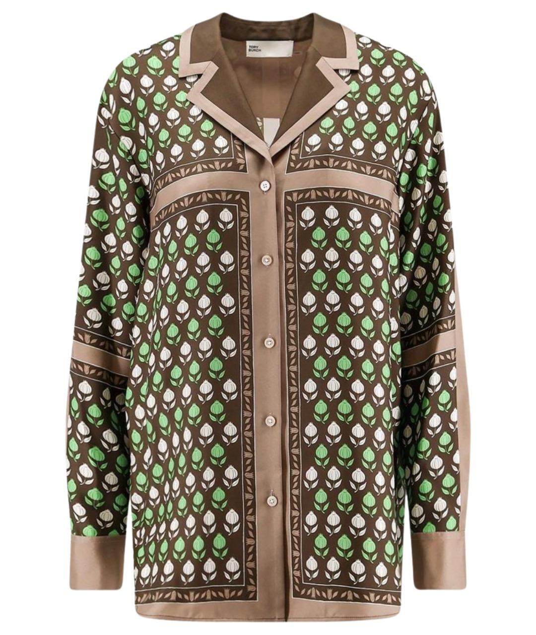 TORY BURCH Мульти шелковая рубашка, фото 1