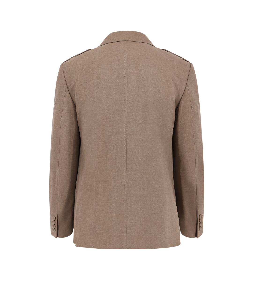 CHRISTIAN DIOR Бежевый шерстяной пиджак, фото 2