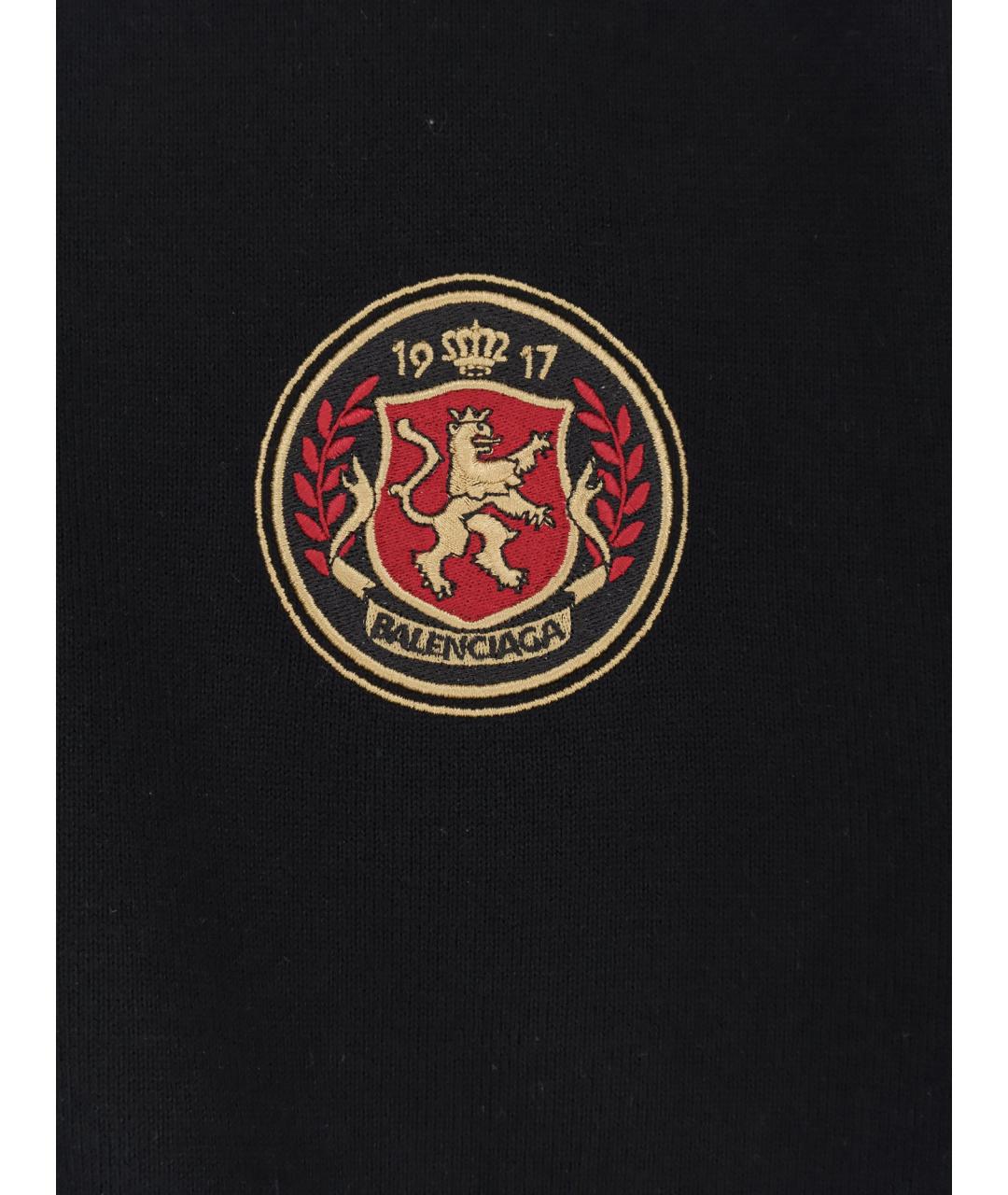 BALENCIAGA Черный хлопковый джемпер / свитер, фото 3