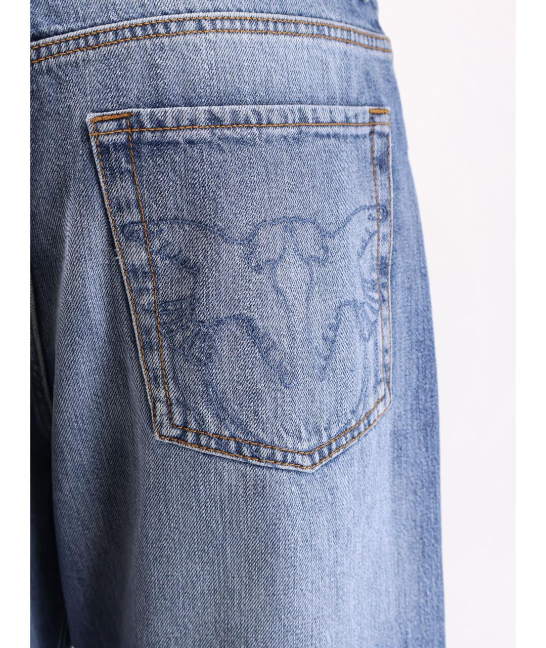 PINKO Синие хлопковые прямые джинсы, фото 3