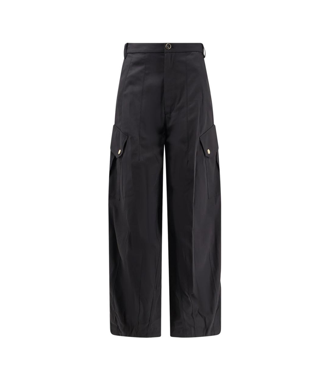 PINKO Черные хлопковые прямые брюки, фото 1