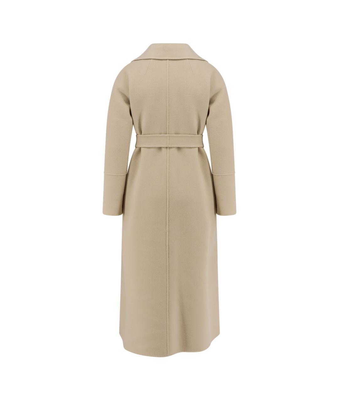 'S MAX MARA Бежевое шерстяное пальто, фото 2
