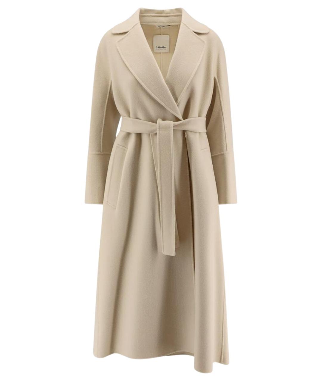 'S MAX MARA Бежевое шерстяное пальто, фото 1