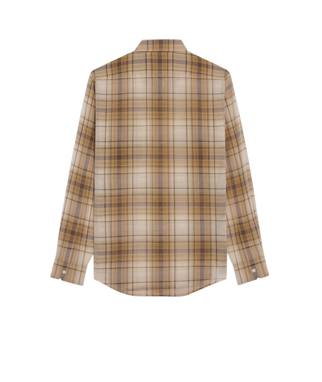 CELINE Бежевая хлопковая кэжуал рубашка, фото 2