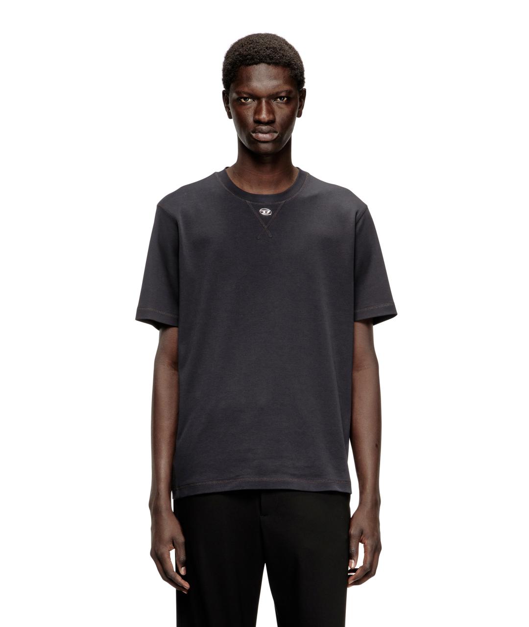 DIESEL Черная хлопковая футболка, фото 2