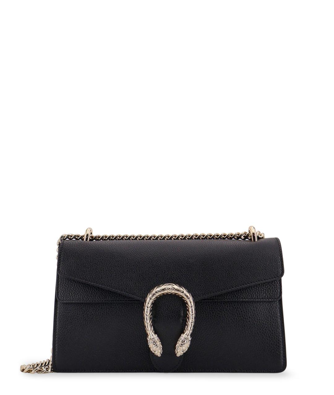 GUCCI Черная кожаная сумка через плечо, фото 1