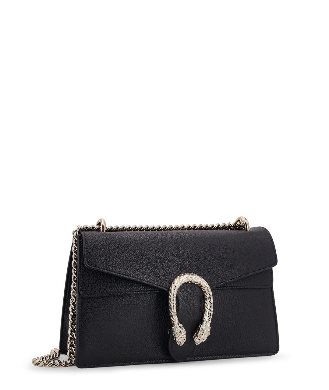 GUCCI Черная кожаная сумка через плечо, фото 3