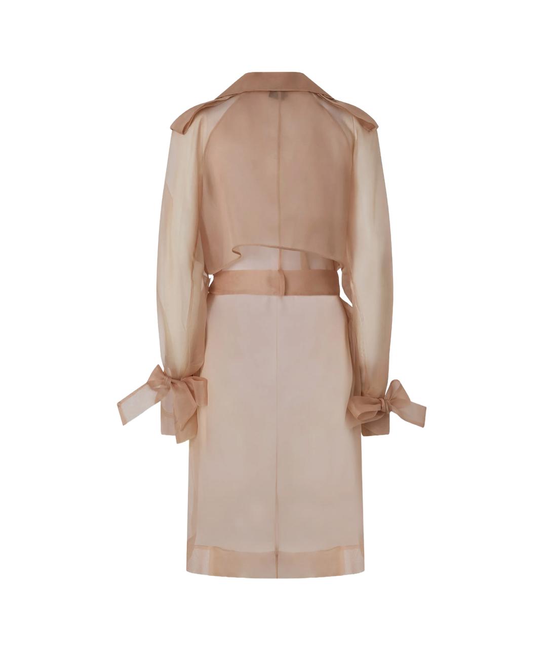 PINKO Розовый шелковый тренч/плащ, фото 2