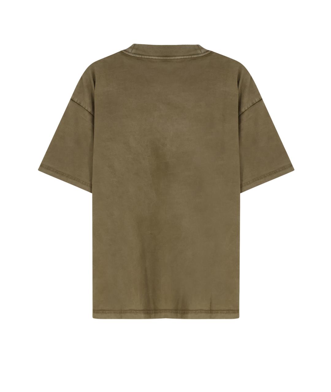 REPRESENT Хаки хлопковая футболка, фото 2