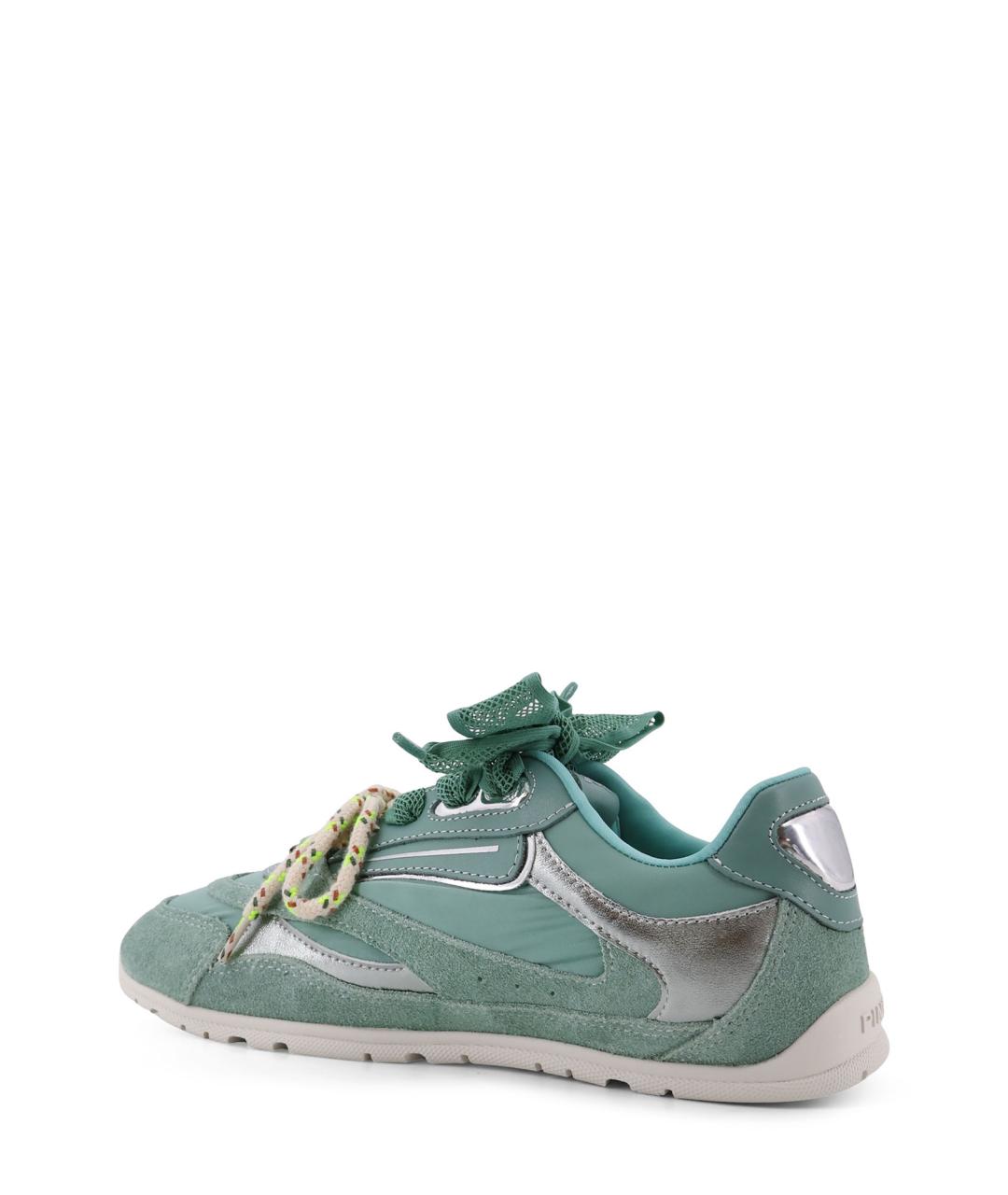 PINKO Голубые кожаные кроссовки, фото 3