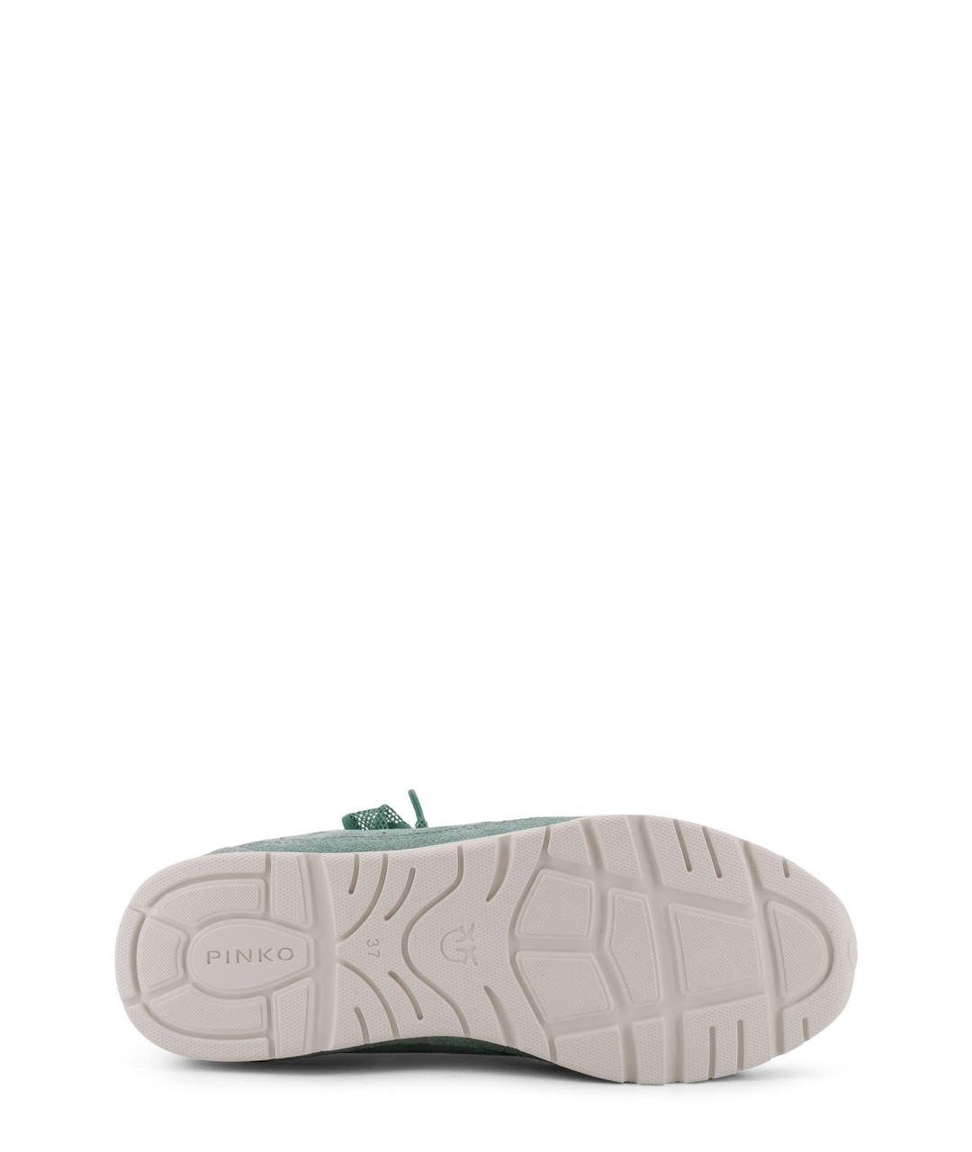 PINKO Голубые кожаные кроссовки, фото 4