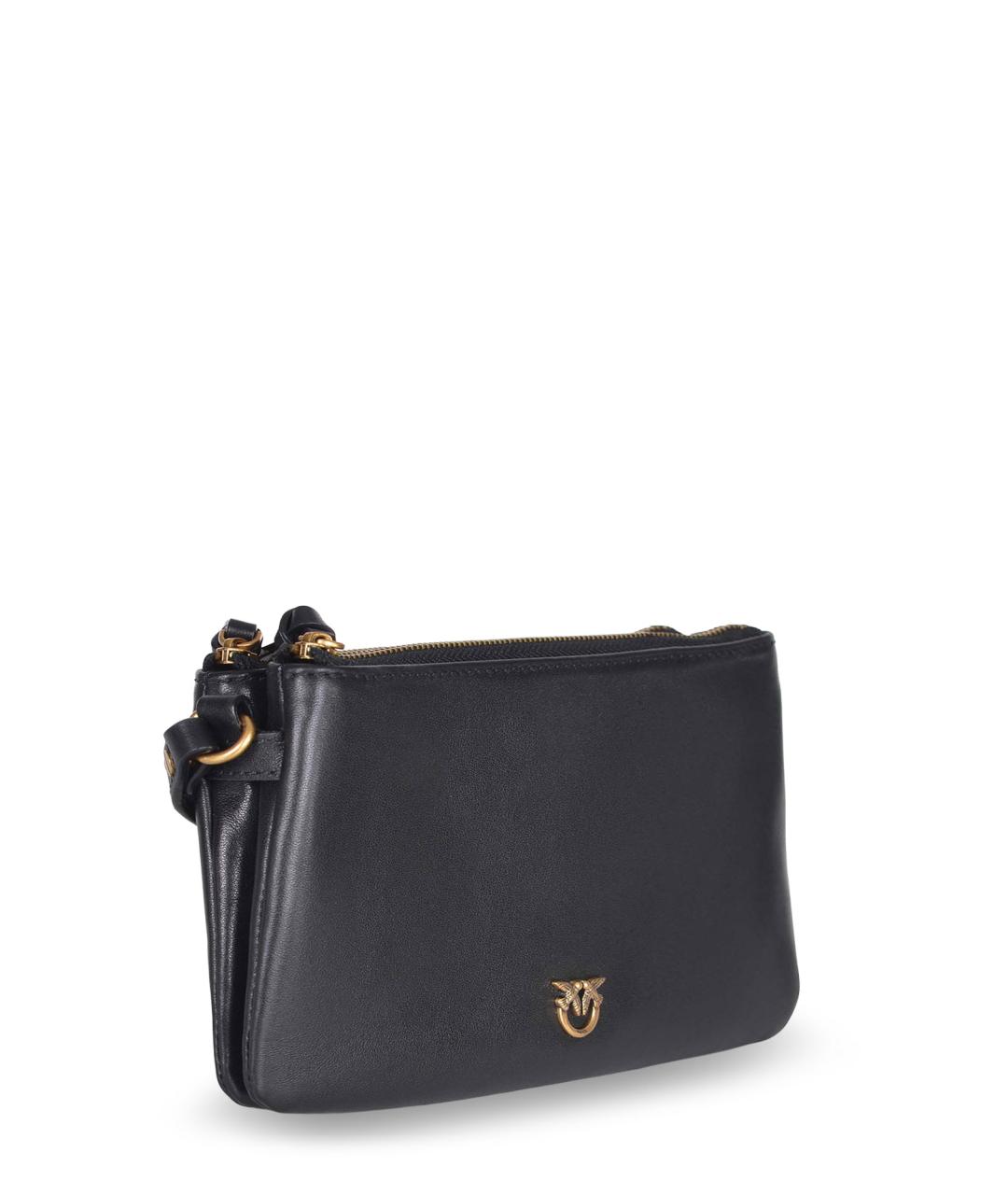 PINKO Черная кожаная сумка через плечо, фото 3