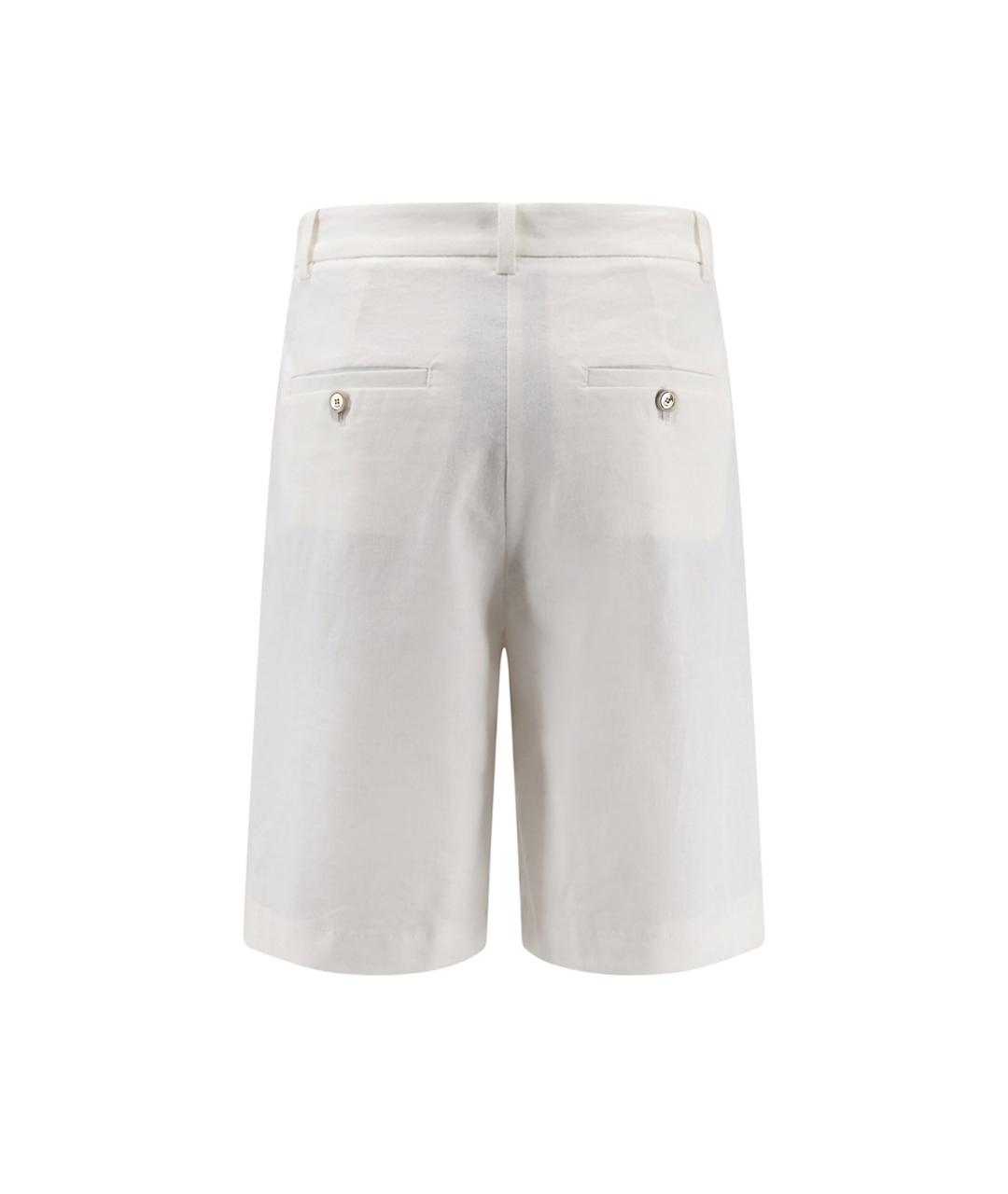PINKO Белые льняные шорты, фото 2