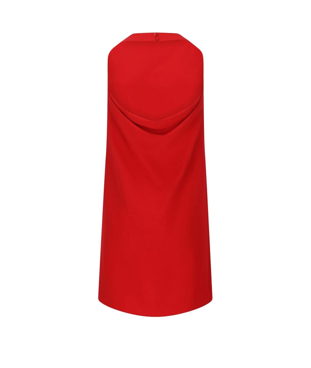 VALENTINO Красное шелковое коктейльное платье, фото 2