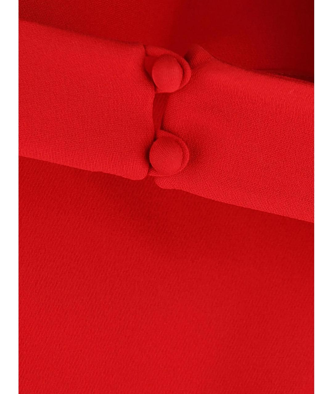 VALENTINO Красное шелковое коктейльное платье, фото 3