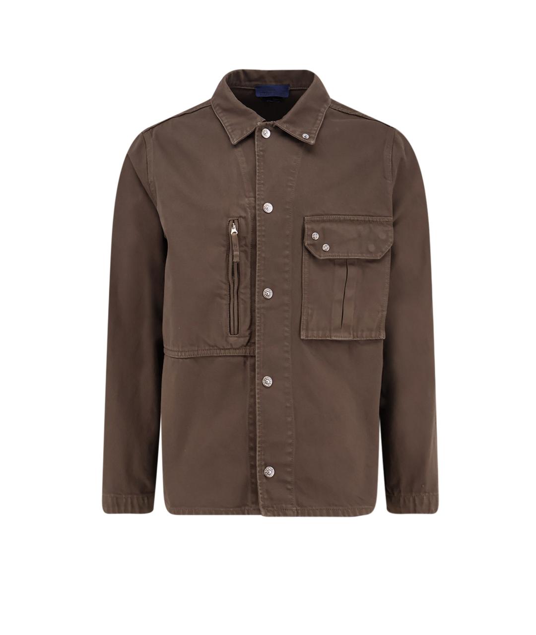 STONE ISLAND Коричневая хлопковая куртка, фото 1