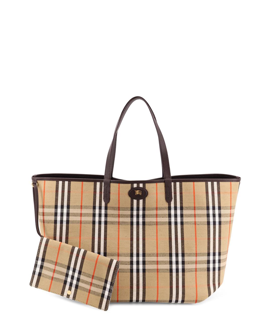 BURBERRY Мульти кожаная сумка тоут, фото 4