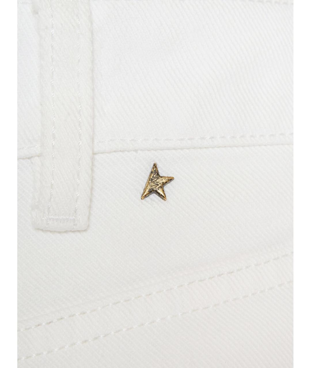 GOLDEN GOOSE DELUXE BRAND Белые хлопковые прямые джинсы, фото 3