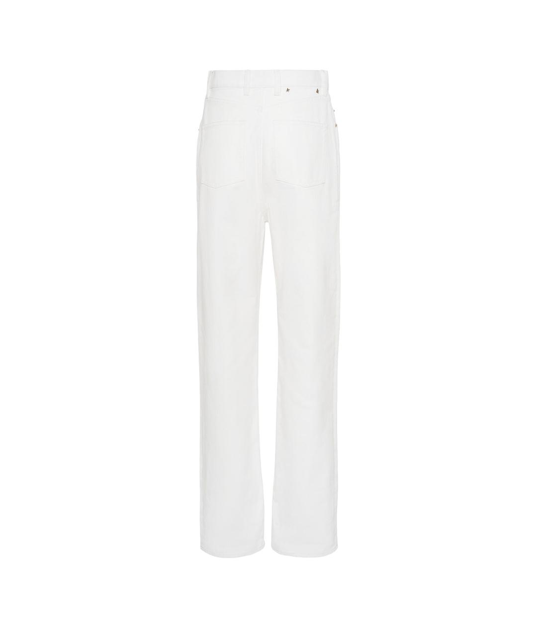 GOLDEN GOOSE DELUXE BRAND Белые хлопковые прямые джинсы, фото 2