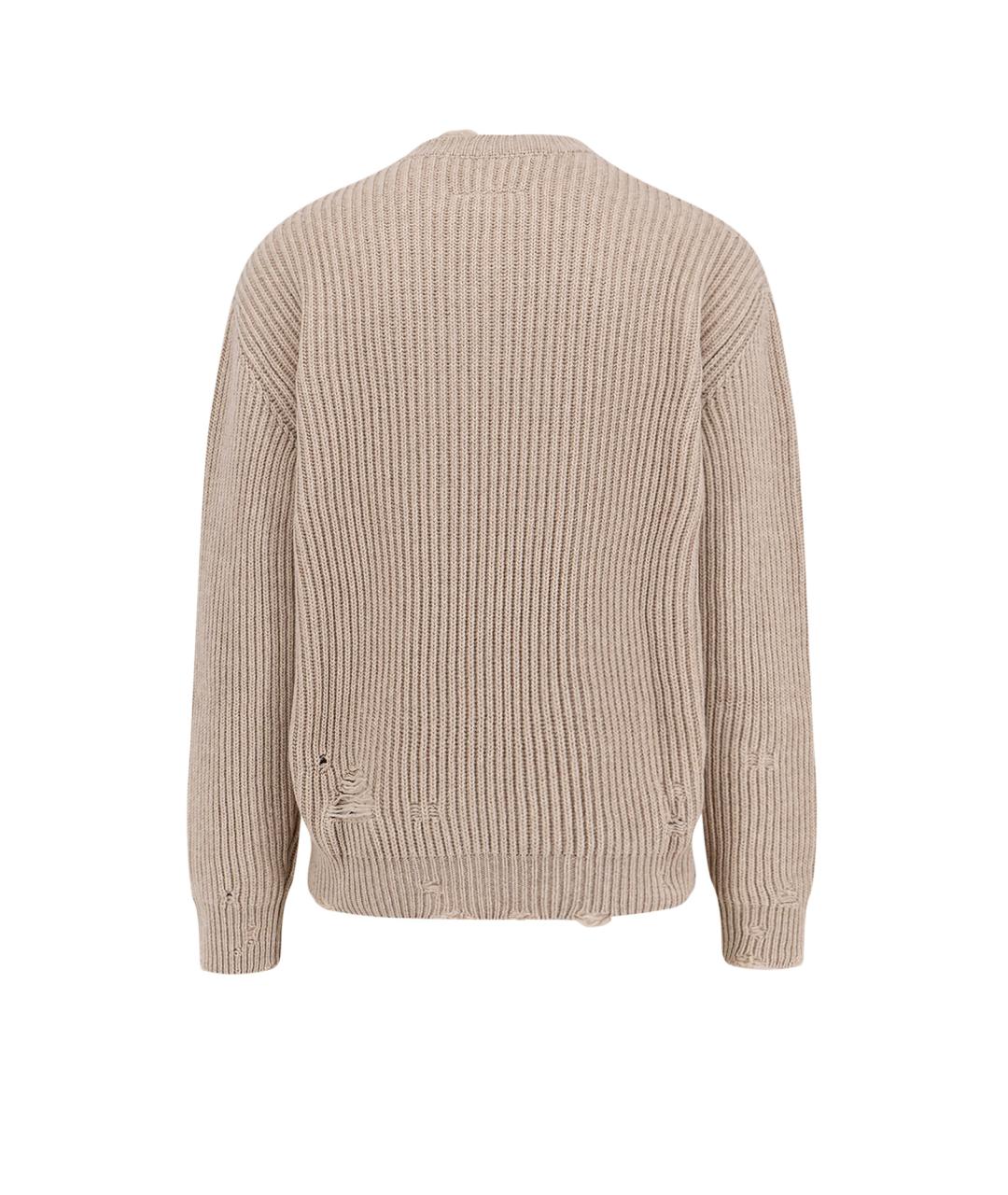 MM6 MAISON MARGIELA Бежевый шерстяной джемпер / свитер, фото 2