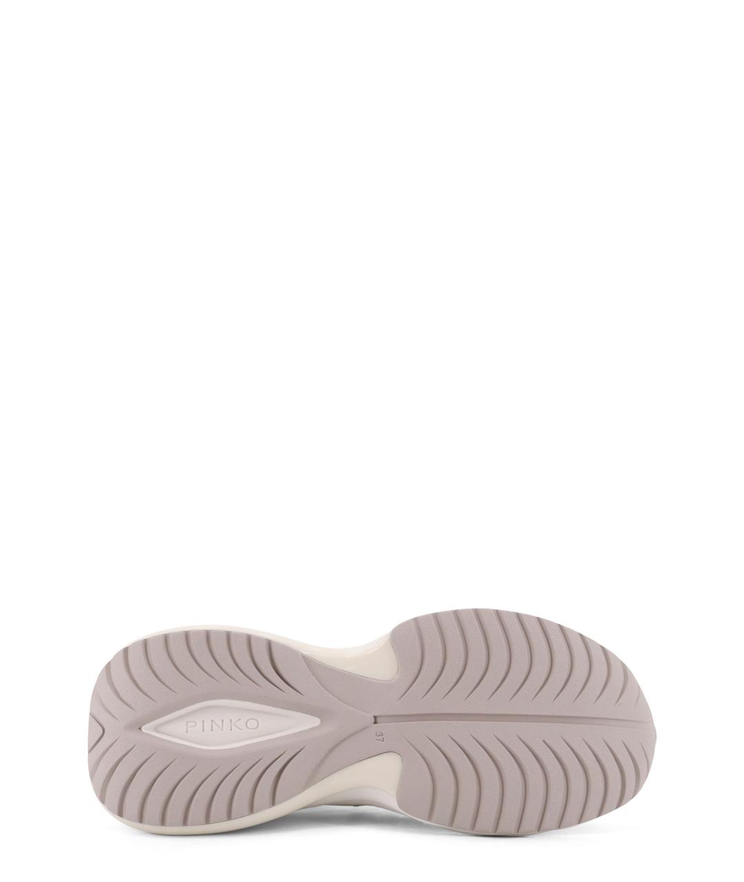 PINKO Белые кожаные кроссовки, фото 4