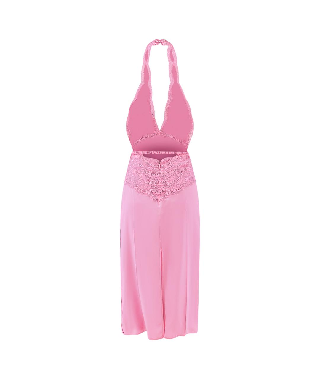 GUCCI Розовое шелковое коктейльное платье, фото 2