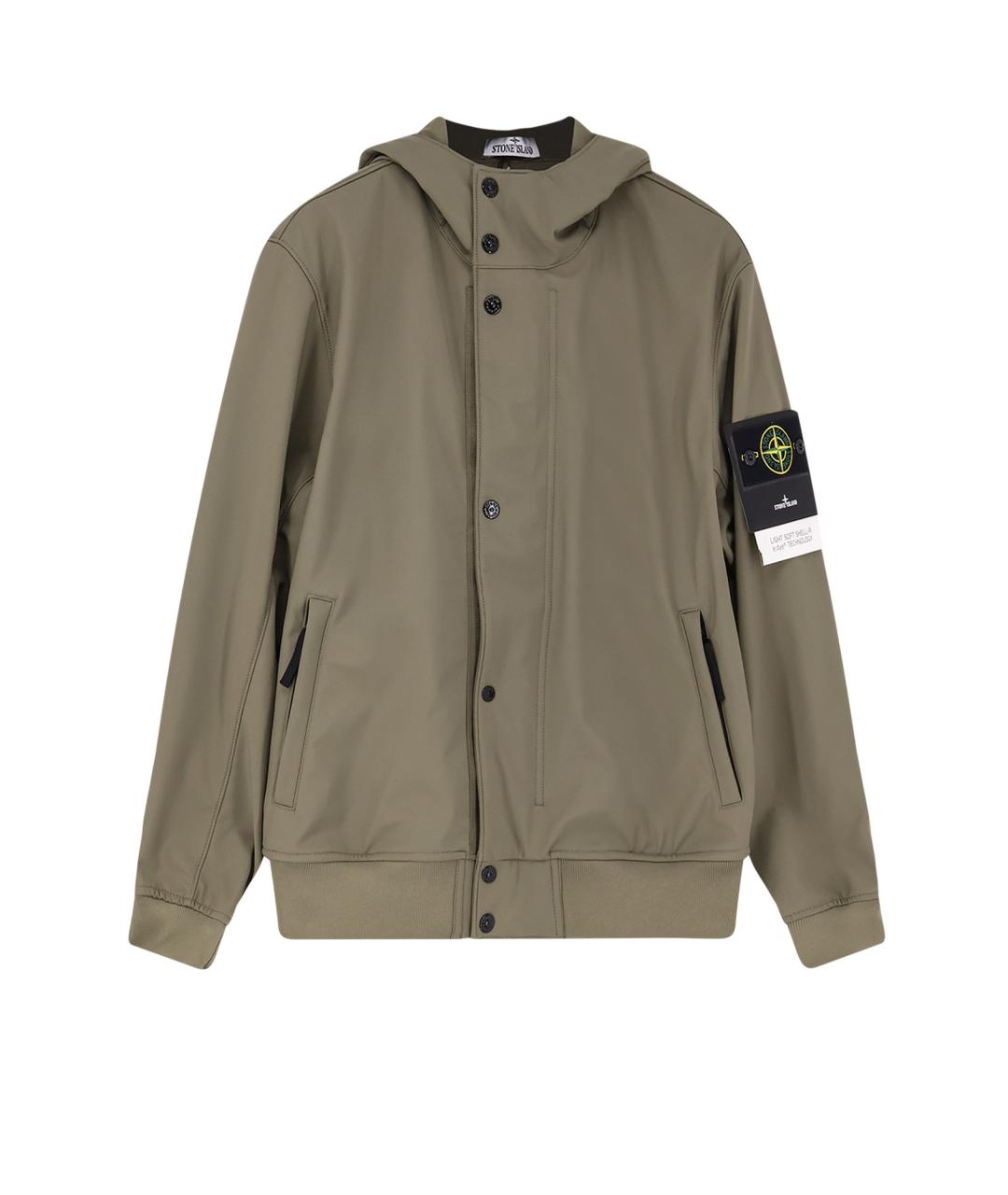 STONE ISLAND Хаки полиэстеровая куртка, фото 1