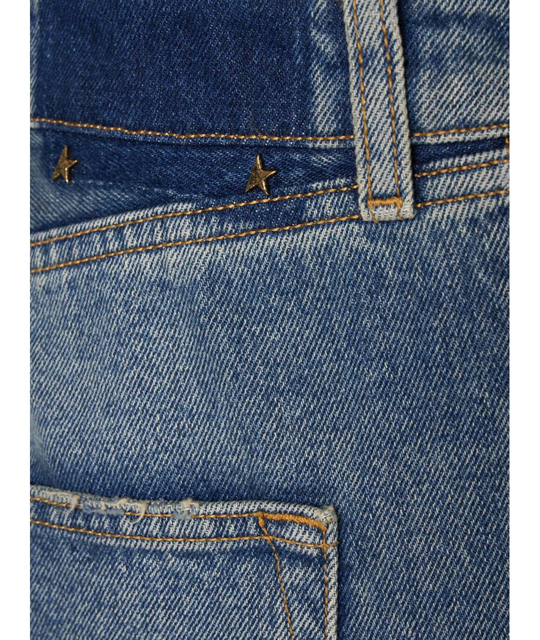 GOLDEN GOOSE DELUXE BRAND Синие хлопковые прямые джинсы, фото 3