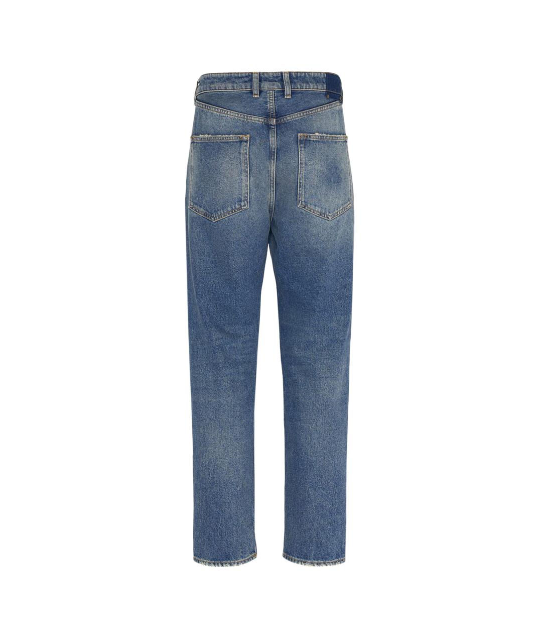 GOLDEN GOOSE DELUXE BRAND Синие хлопковые прямые джинсы, фото 2