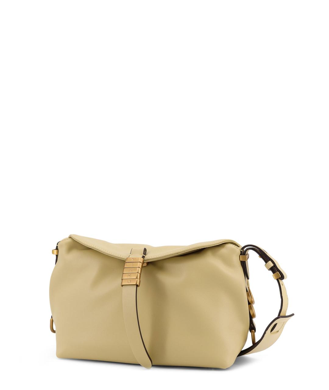 PINKO Желтая кожаная сумка через плечо, фото 3