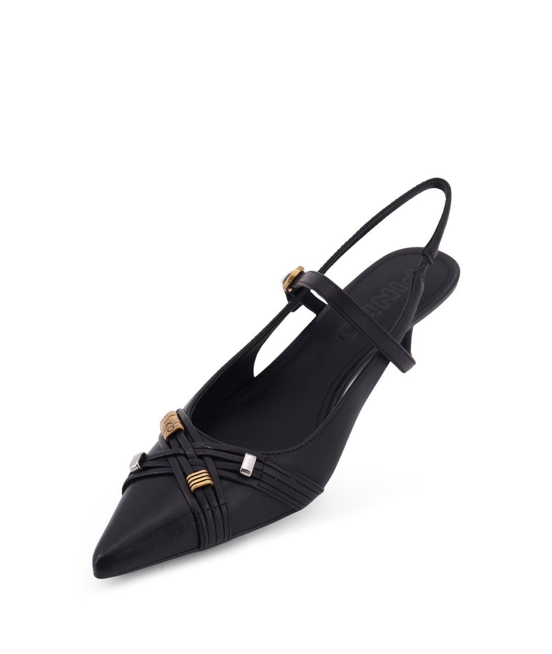 PINKO Черные кожаные туфли, фото 4