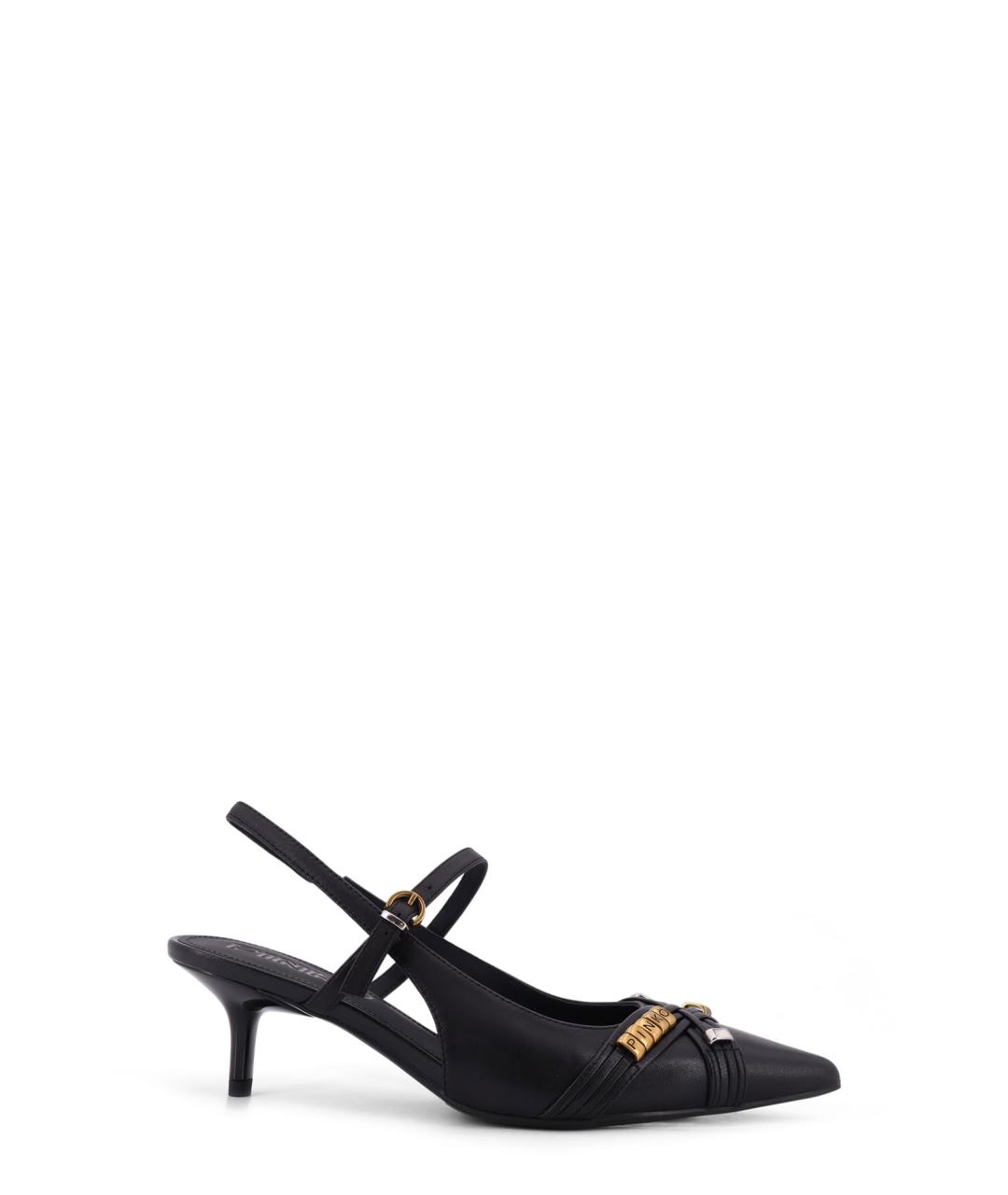 PINKO Черные кожаные туфли, фото 1