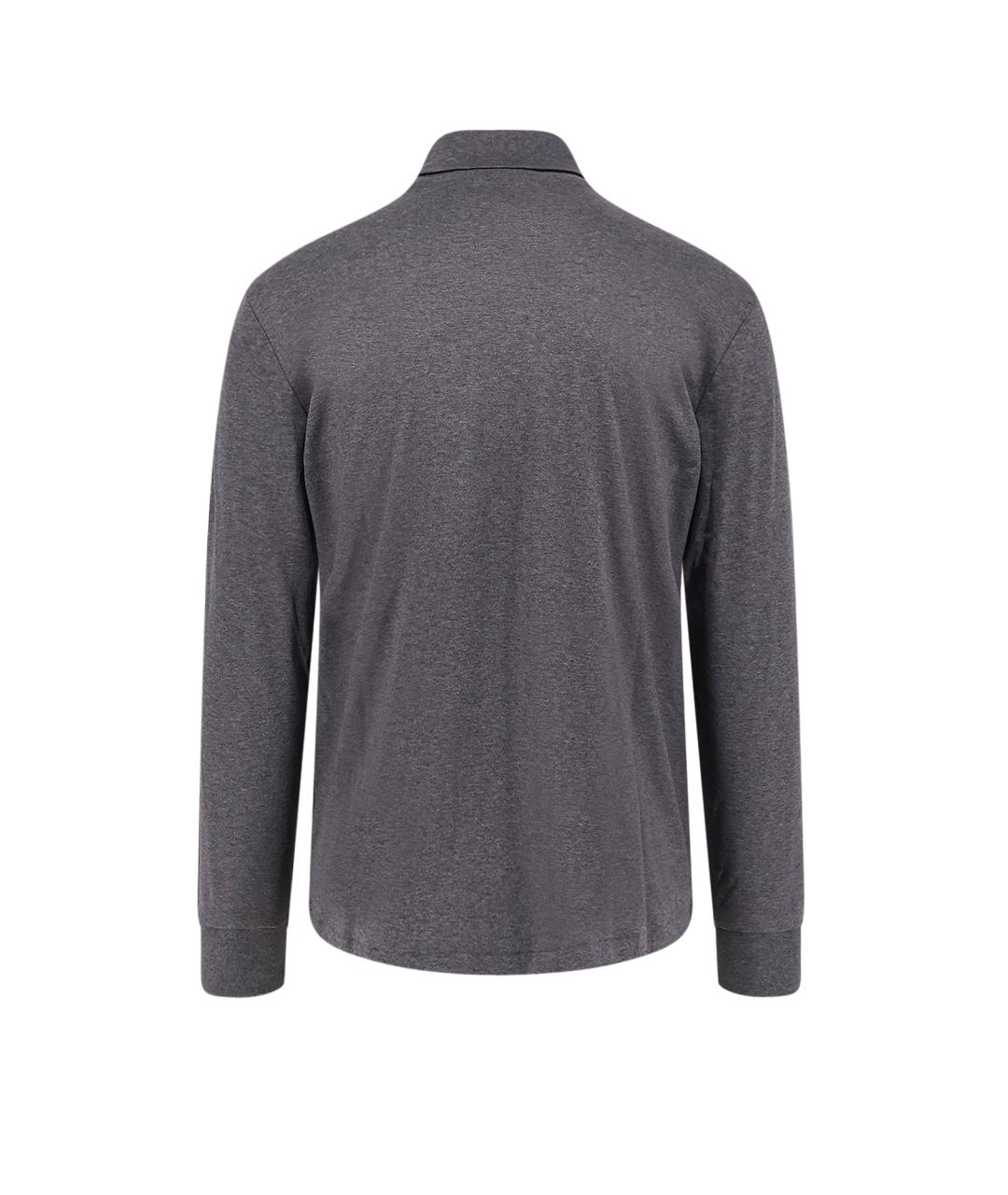 POLO RALPH LAUREN Серая хлопковая водолазка, фото 2