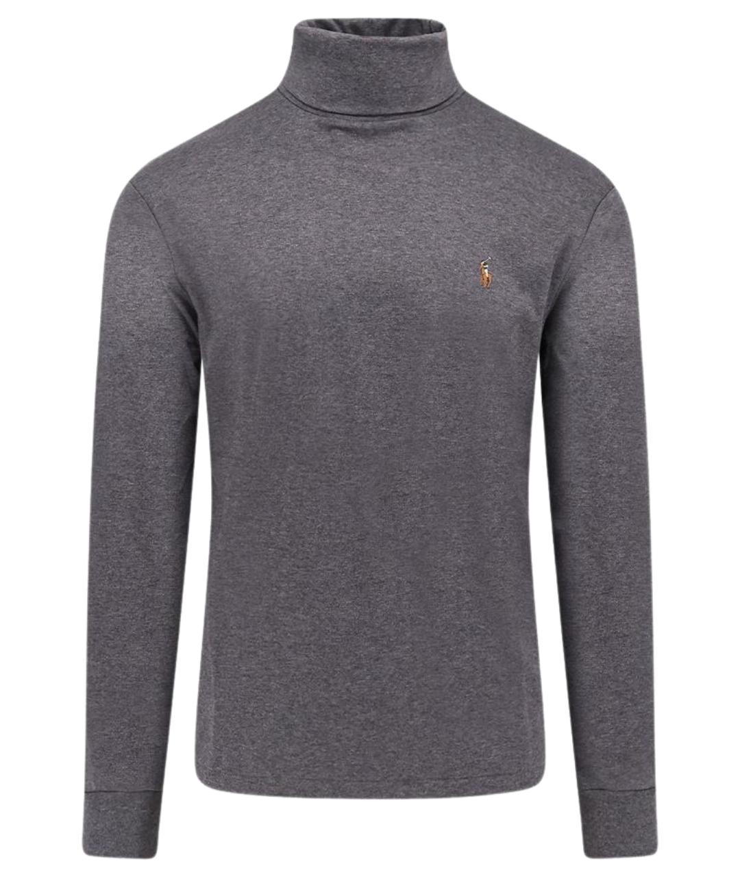 POLO RALPH LAUREN Серая хлопковая водолазка, фото 1