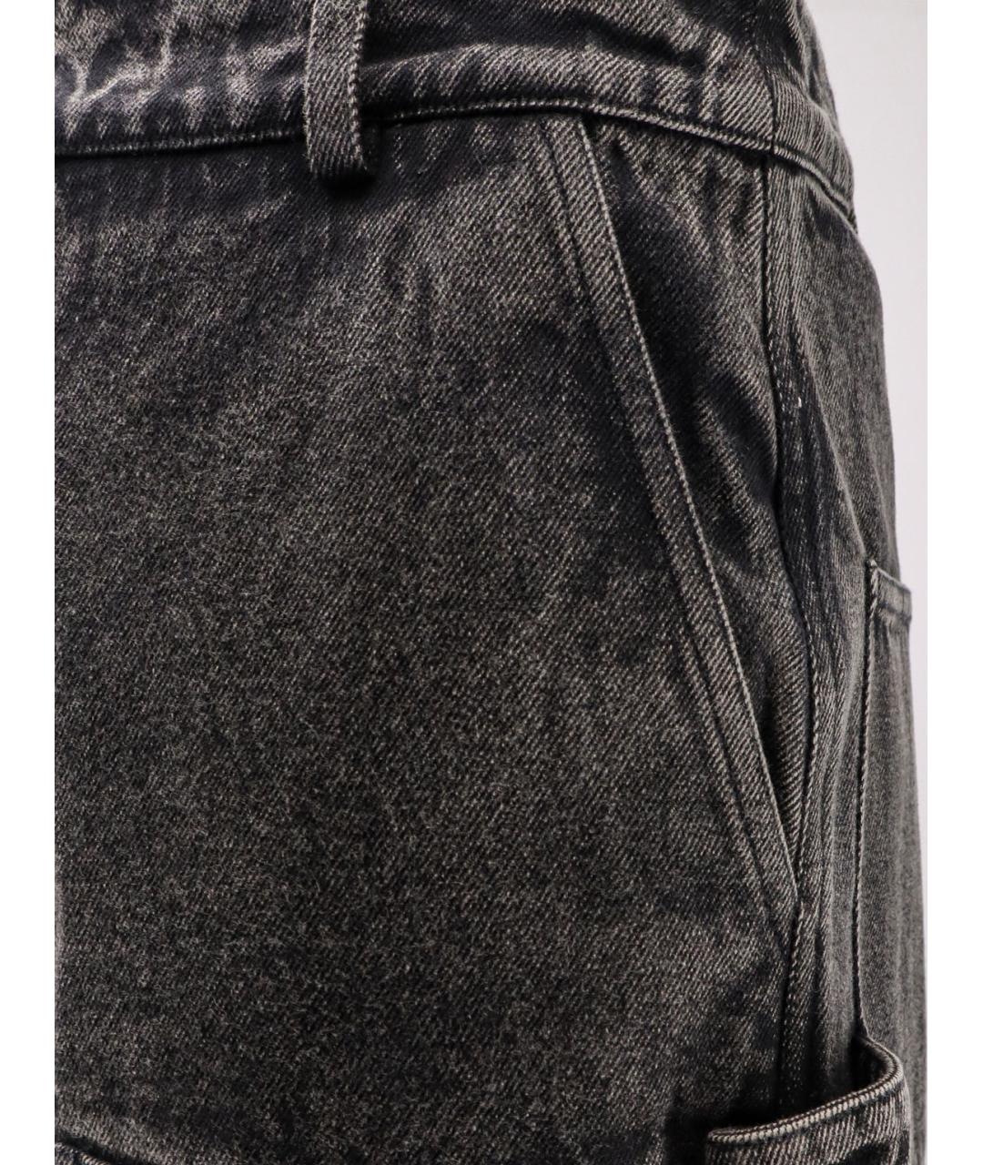 IH NOM UH NIT Серые хлопковые прямые джинсы, фото 3
