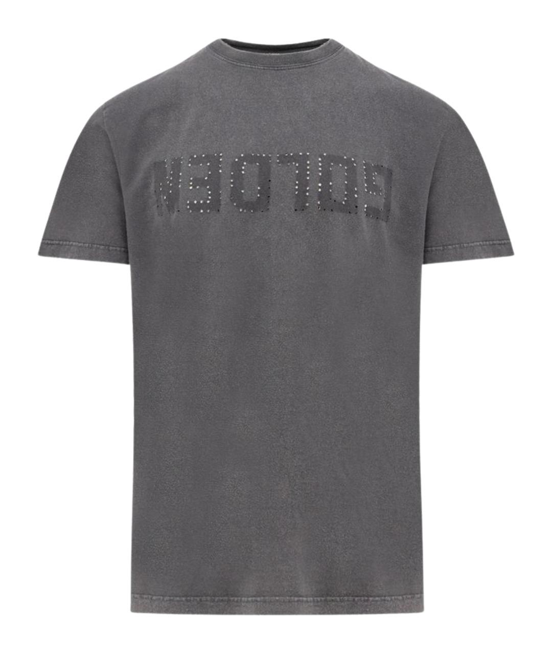 GOLDEN GOOSE DELUXE BRAND Серая хлопковая футболка, фото 1