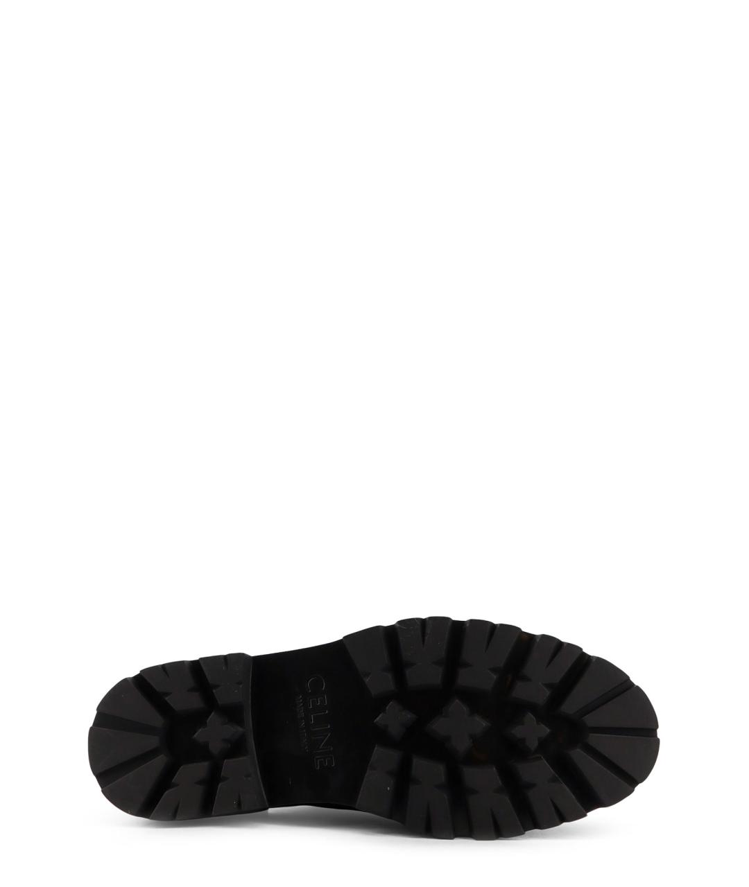 CELINE Черные кожаные низкие ботинки, фото 4