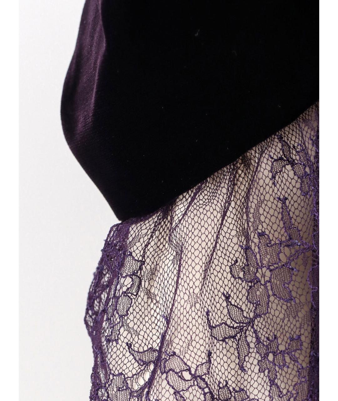 ALEXANDER MCQUEEN Фиолетовое вискозное вечернее платье, фото 3