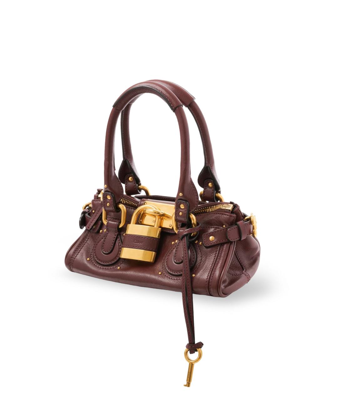 CHLOE Коричневая кожаная сумка с короткими ручками, фото 3
