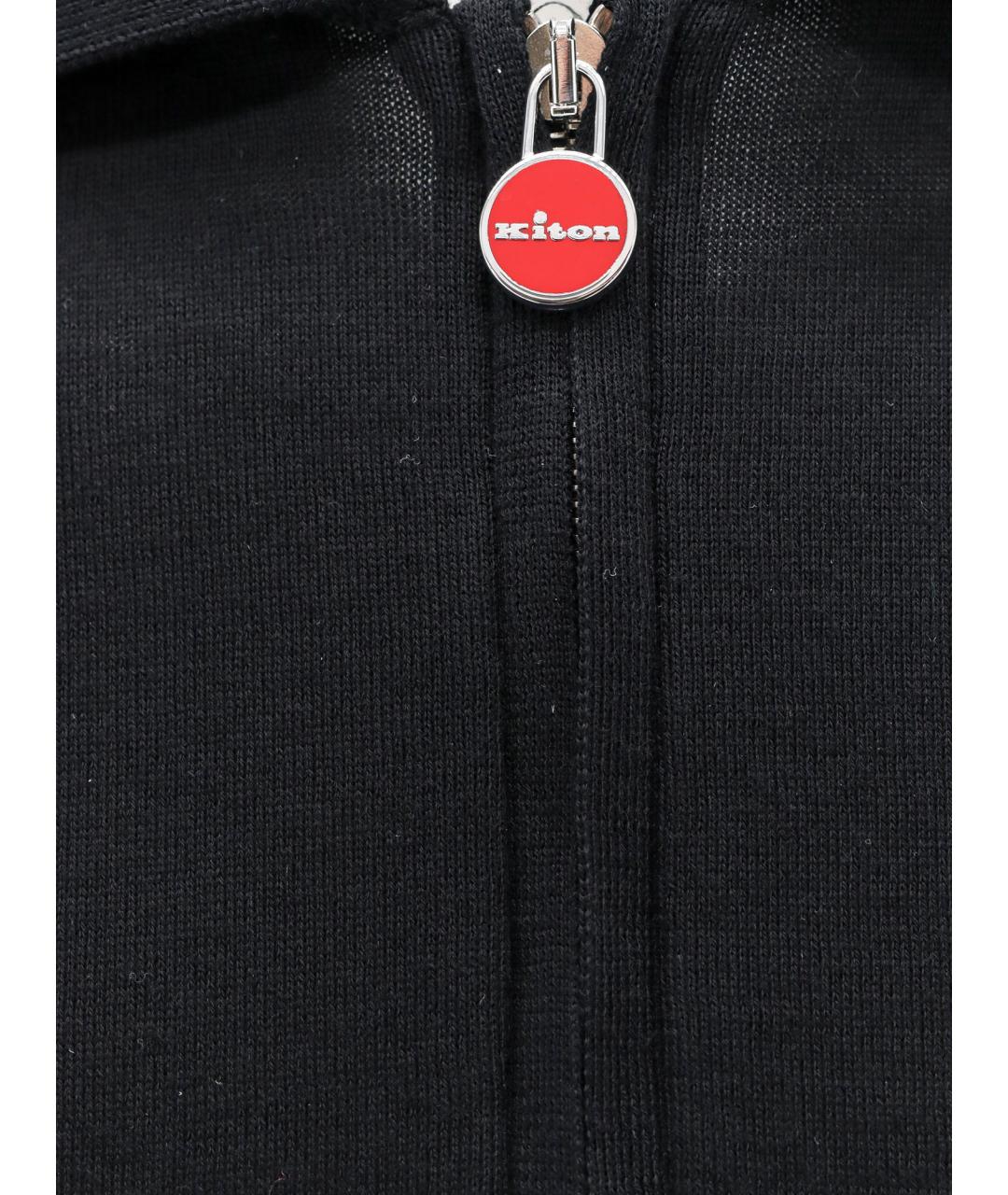 KITON Черная хлопковая футболка, фото 3