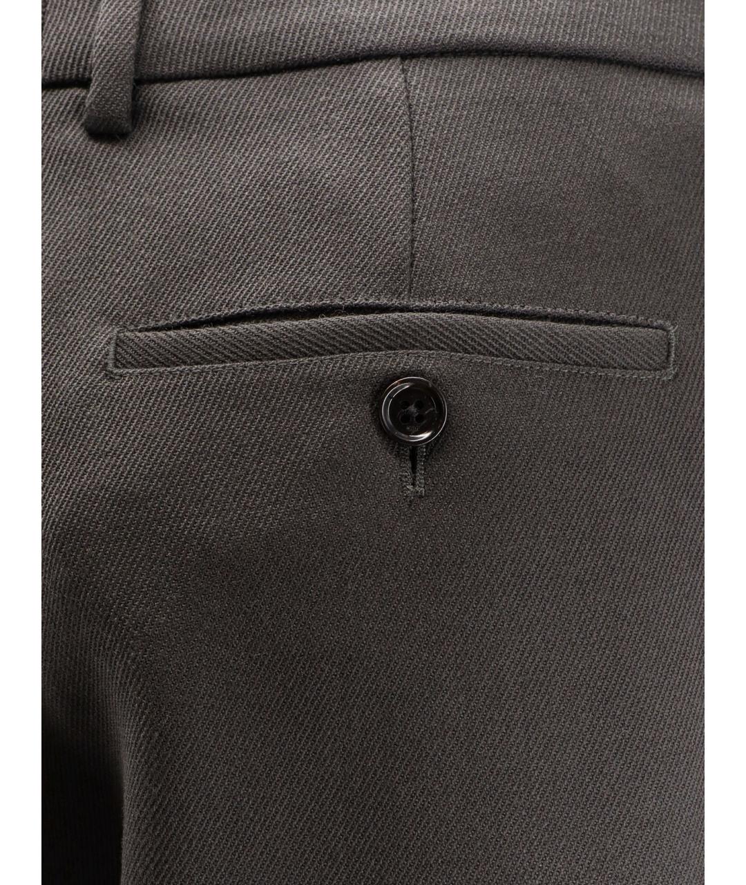 Ami Paris Серые шерстяные повседневные брюки, фото 3