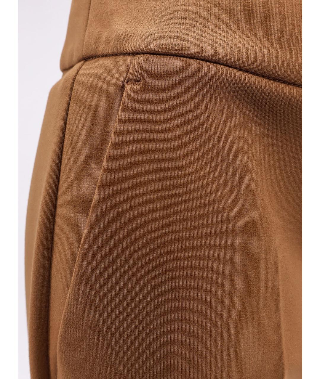 MAX MARA Коричневые вискозные брюки узкие, фото 3