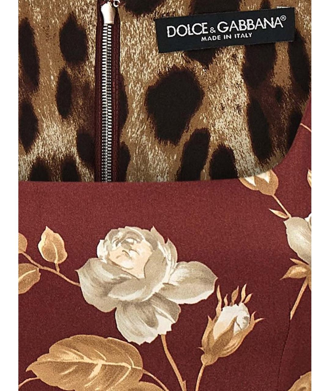 DOLCE&GABBANA Мульти вискозное повседневное платье, фото 3