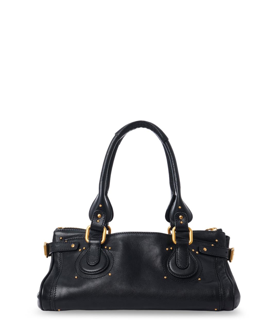 CHLOE Черная кожаная сумка через плечо, фото 2